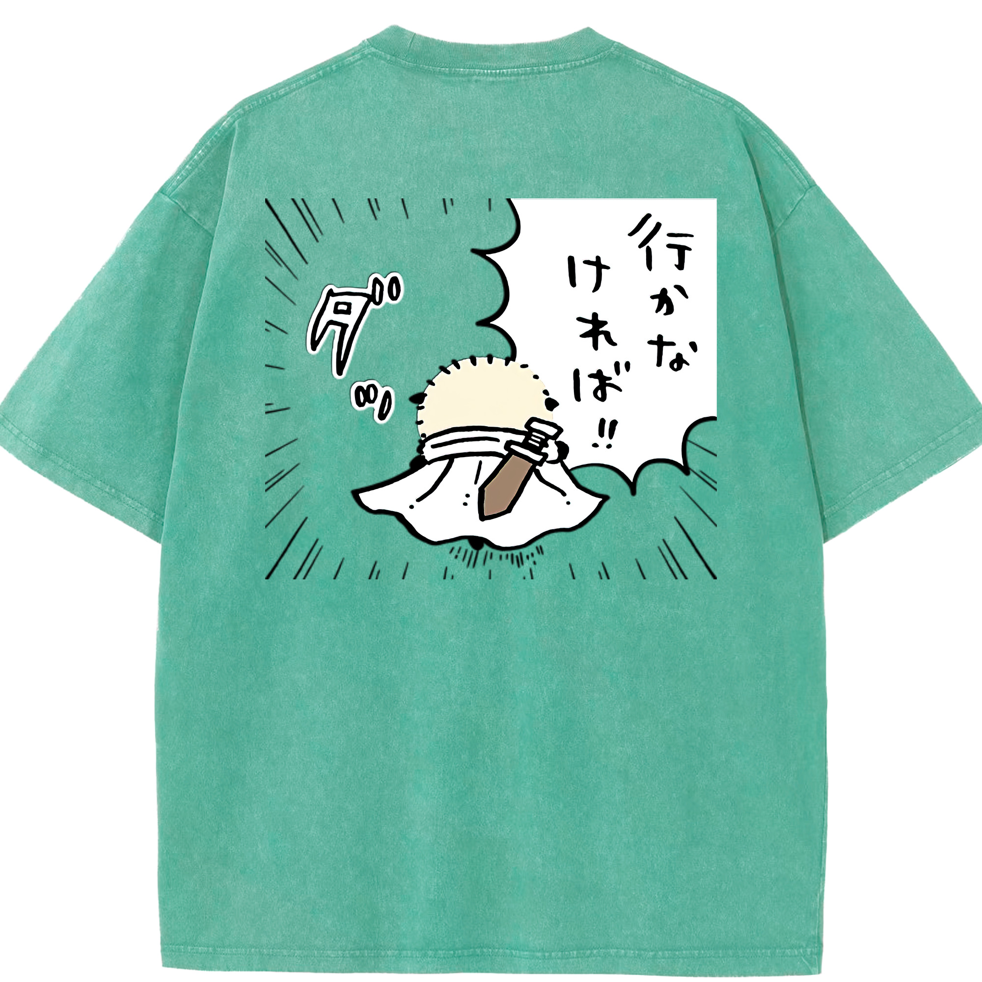 （画像用） ちいかわ ラッコ Chii-kawa Sea otter 綿100% ヴィンテージ風 半袖Tシャツ（背面プリント）